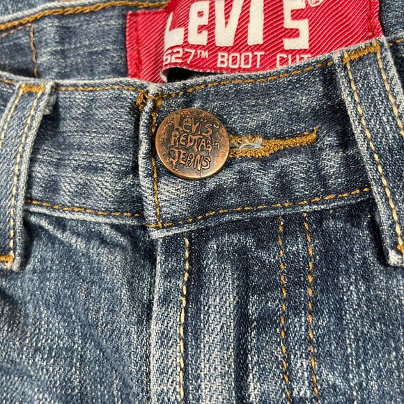 Levis 527 Boot Cut Denim Jeans Boys Size 12 Regular - Picture 4 of 16
